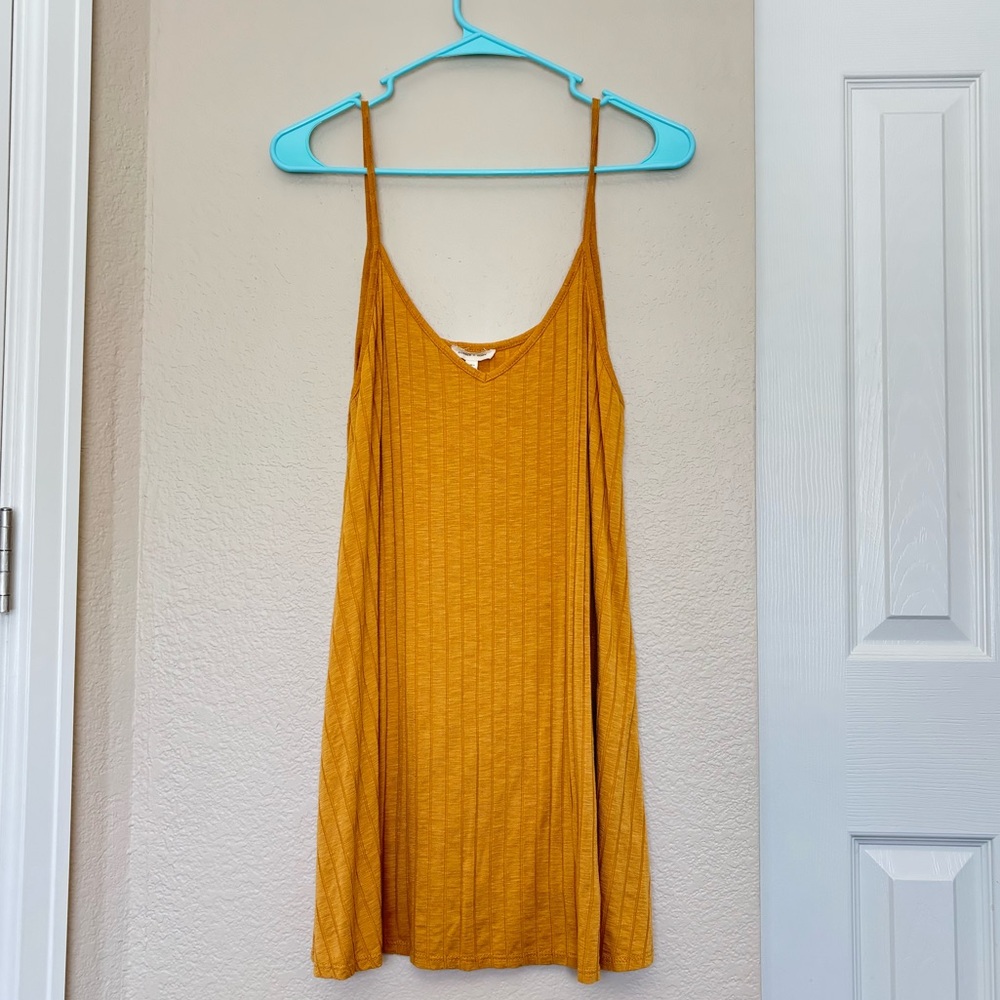 Silence + Noise Mustard Yellow Dress